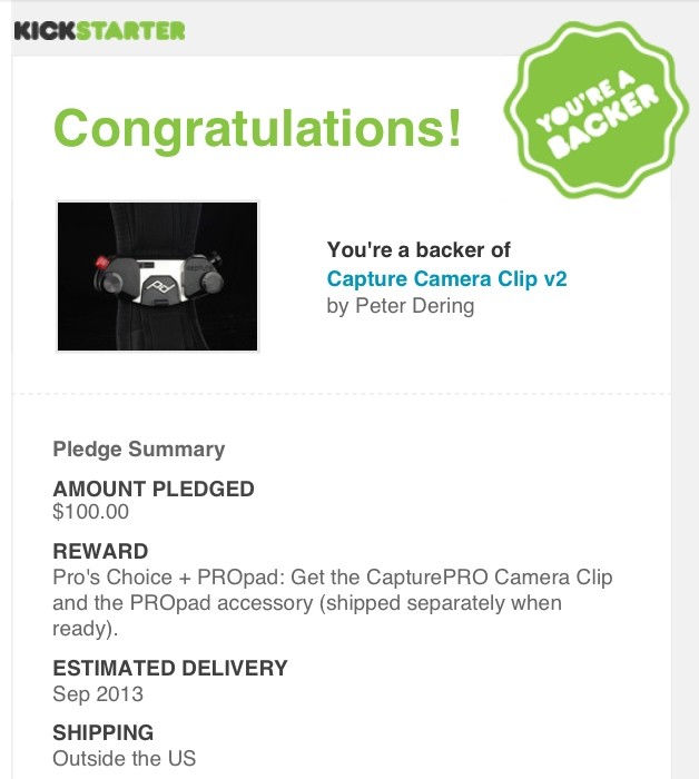 Kickstarter - Camera Clip System V2